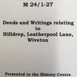 Deeds and writing, Hilldrop, Leatherpool Lane, Wiveton