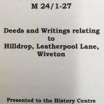 Deeds and writing, Hilldrop, Leatherpool Lane, Wiveton