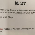 Plan of an Estate at Blakeney, Wiveton and Langham, Auction 18 July 1906