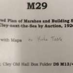 Plan of Marshes & Building Sites at Cley, 1926