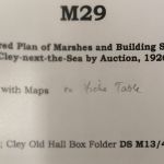 Plan of Marshes & Building Sites at Cley, 1926