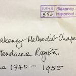 Blakeney Methodist Chapel: Attendance Register June 1940-1955