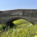 Wiveton Bridge from garden of Stonebridge house, 2023